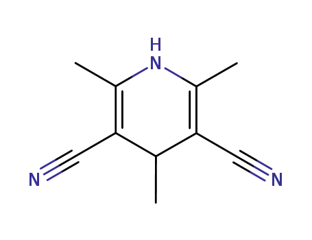 Molecular Structure of 3274-37-1 (1,4-DIHYDRO-2,4,6-TRIMETHYL-3,5-PYRIDINEDICARBONITRILE)