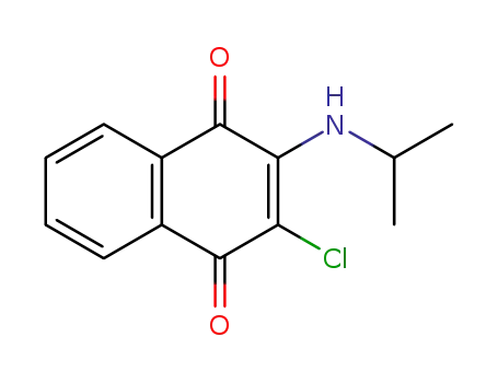 Molecular Structure of 15455-20-6 (2-chloro-3-(propan-2-ylamino)naphthalene-1,4-dione)