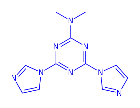2-N,N-Dimethylamino-4,6-bis(1-H-imidazol-1-yl)-1,3,5-triazine