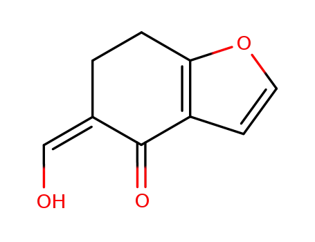 Molecular Structure of 162794-47-0 (5-hydroxymethylene-4,5,6,7-tetrahydrobenzofuran-4-one enol form)