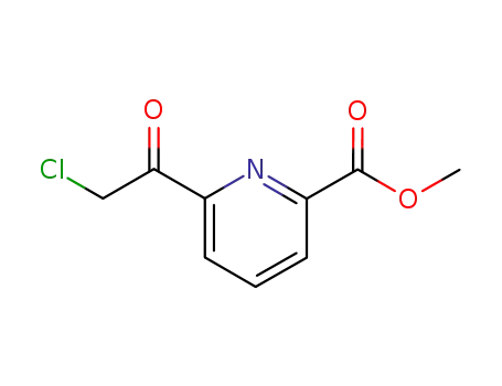 Molecular Structure of 216160-41-7 (2-Pyridinecarboxylic acid, 6-(chloroacetyl)-, methyl ester (9CI))