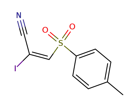 Molecular Structure of 28995-73-5 ((2E)-2-iodo-3-[(4-methylphenyl)sulfonyl]prop-2-enenitrile)