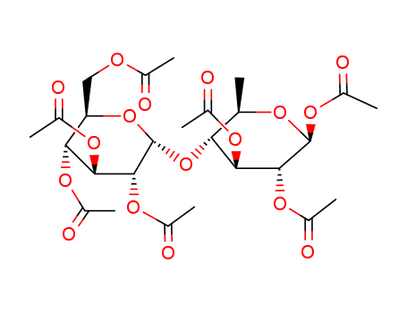 b-D-Glucopyranose,6-deoxy-4-O-(2,3,4,6-tetra-O-acetyl-a-D-glucopyranosyl)-,triacetate (9CI) cas  28810-04-0