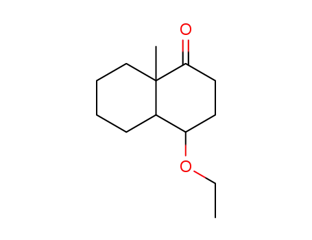 Molecular Structure of 21720-87-6 (4-Ethoxy-3,4,4a,5,6,7,8,8a-octahydro-8a-methylnaphthalen-1(2H)-one)