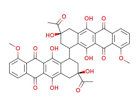Molecular Structure of 131079-86-2 (bi(7-deoxydaunomycinon-7-yl) bis-quinone)