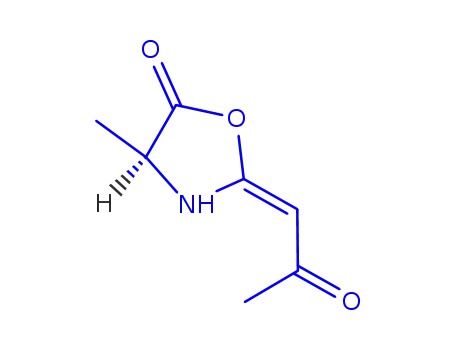 5-Oxazolidinone,2-acetonylidene-4-methyl-,(+)-(8CI)