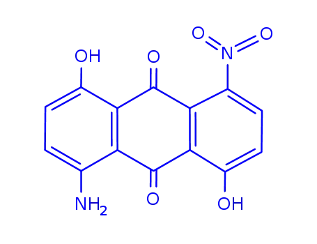 Molecular Structure of 2177-10-8 (1-amino-4,8-dihydroxy-5-nitroanthraquinone)