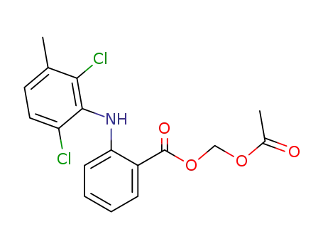 Molecular Structure of 29098-20-2 ((acetyloxy)methyl 2-[(2,6-dichloro-3-methylphenyl)amino]benzoate)