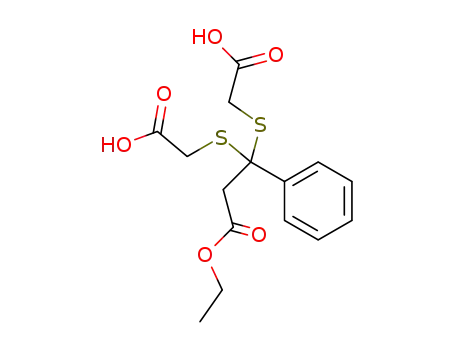 3,3-bis-carboxymethylsulfanyl-3-phenyl-propionic acid ethyl ester