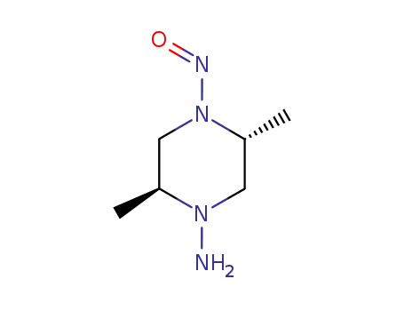 Molecular Structure of 21497-41-6 (Piperazine, 1-amino-2,5-dimethyl-4-nitroso-, trans- (8CI))