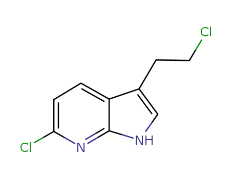 Molecular Structure of 214603-97-1 (1H-Pyrrolo[2,3-b]pyridine, 6-chloro-3-(2-chloroethyl)-)