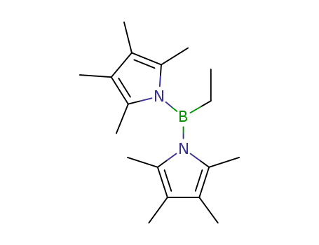 Molecular Structure of 28916-15-6 (Ethylbis(2,3,4,5-tetramethyl-1H-pyrrol-1-yl)borane)