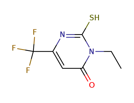 Molecular Structure of 216016-27-2 (3-ETHYL-2-THIOXO-6-(TRIFLUOROMETHYL)-2,3-DIHYDRO-4(1H)-PYRIMIDINONE)