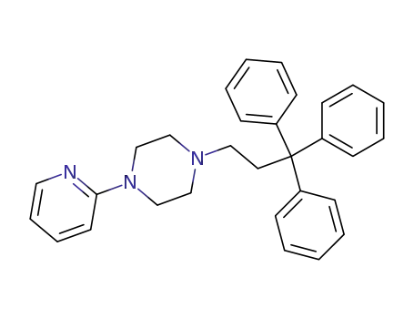 Molecular Structure of 21801-31-0 (1-(pyridin-2-yl)-4-(3,3,3-triphenylpropyl)piperazine)
