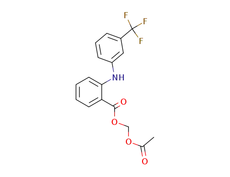 Molecular Structure of 29098-19-9 ((acetyloxy)methyl 2-{[3-(trifluoromethyl)phenyl]amino}benzoate)
