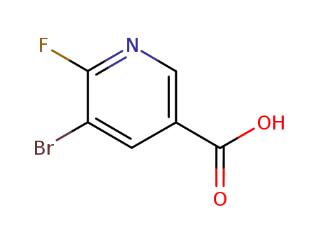 Molecular Structure of 29241-63-2 (3-Bromo-2-fluoro--pyridine-5-carboxylic acid)