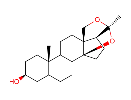 Molecular Structure of 28719-41-7 ((20S)-14β,20:18,20-Diepoxy-5α-pregnan-3β-ol)