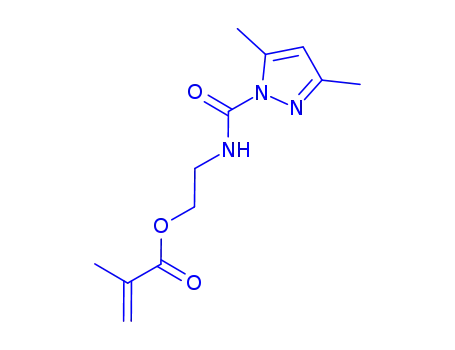 Molecular Structure of 217437-44-0 (2-[(3,5-DIMETHYLPYRAZOLYL)CARBONYLAMINO]ETHYL METHACRYLATE)