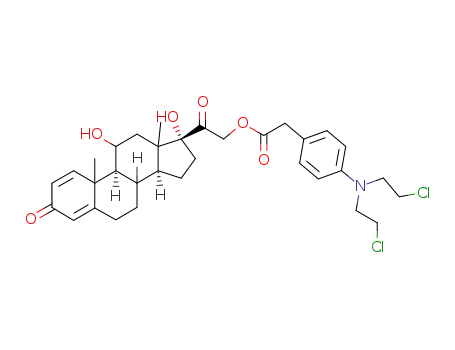 [2-(11,17-dihydroxy-10,13-dimethyl-3-oxo-7,8,9,11,12,14,15,16-octahydro-6H-cyclopenta[a]phenanthren-17-yl)-2-oxoethyl] 2-[4-[bis(2-chloroethyl)amino]phenyl]acetate