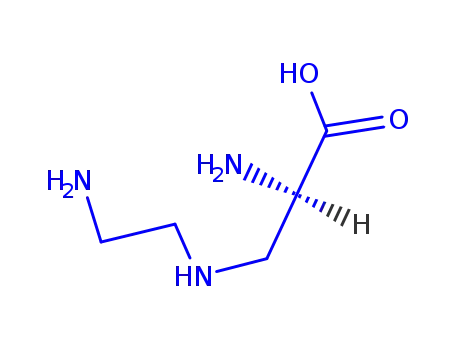 Molecular Structure of 21760-89-4 ((R)-2-Amino-3-(2-aminoethylamino)propionic acid)