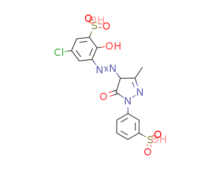 Benzenesulfonic acid,5-chloro-3-[2-[4,5-dihydro-3-methyl-5-oxo-1-(3-sulfophenyl)-1H-pyrazol-4-yl]diazenyl]-2-hydroxy-