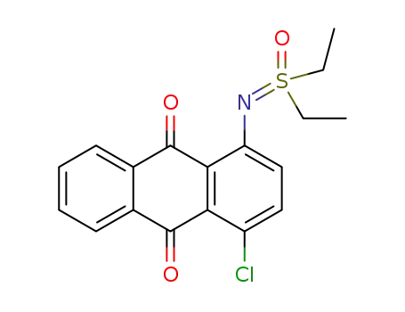 Molecular Structure of 1192657-31-0 (N-(4-chloro-9,10-dioxo-9,10-dihydroanthracen-1-yl)-S,S-diethylsulfoximide)