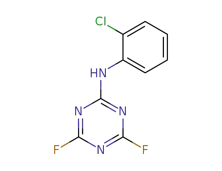 Molecular Structure of 2925-56-6 (N-(2-chlorophenyl)-4,6-difluoro-1,3,5-triazin-2-amine)