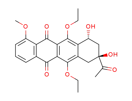 (8S,10R)-8-Acetyl-6,11-diethoxy-8,10-dihydroxy-1-methoxy-7,8,9,10-tetrahydro-naphthacene-5,12-dione