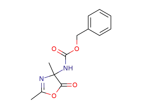 Molecular Structure of 21456-21-3 (2-Oxazoline-4-carbamic  acid,  2,4-dimethyl-5-oxo-,  benzyl  ester  (8CI))