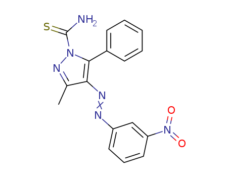 1H-Pyrazole-1-carbothioamide,3-methyl-4-[2-(3-nitrophenyl)diazenyl]-5-phenyl- cas  29147-13-5