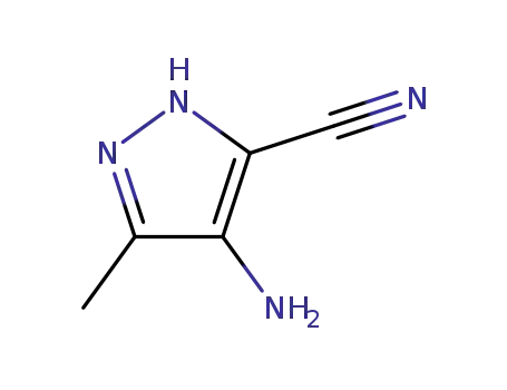Molecular Structure of 28745-14-4 (4-amino-5-methyl-1H-pyrazole-3-carbonitrile)