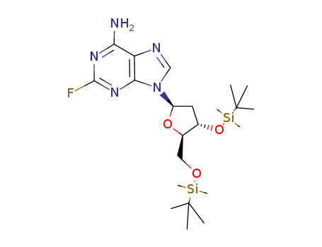 Molecular Structure of 675598-20-6 (2-fluoro-9-(3,5-bis[O-(t-butyldimethylsilyl)]-2-deoxy-D-erythro-pentofuranosyl)adenine)
