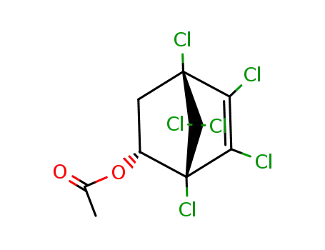 Molecular Structure of 21461-78-9 (1,4,5,6,7,7-hexachlorobicyclo[2.2.1]hept-5-en-2-yl acetate)