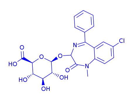 Molecular Structure of 3703-53-5 (temazepam glucuronide)