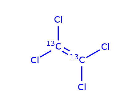Molecular Structure of 287399-46-6 (TETRACHLOROETHYLENE-1-13C)