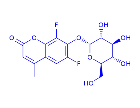 Molecular Structure of 351009-26-2 (6,8-Difluoro-4-methylumbelliferyl-b-D-glucopyranoside)