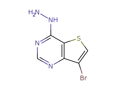 7-bromo-4-hydrazino-thieno[3,2-<i>d</i>]pyrimidine