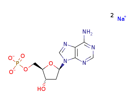 Molecular Structure of 2922-74-9 (2'-Deoxyadenosine-5'-monophosphate disodium salt)