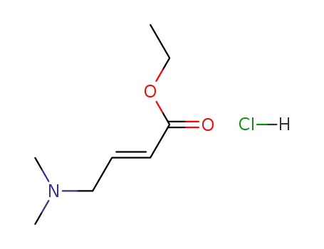 Molecular Structure of 1255078-56-8 ((E)-ethyl 4-(dimethylamino)but-2-enoate hydrochloride)