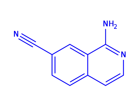 Molecular Structure of 215454-25-4 (1-aminoisoquinoline-7-carbonitrile)