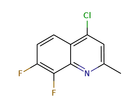 Molecular Structure of 288151-46-2 (4-Chloro-7,8-difluoro-2-methylquinoline)