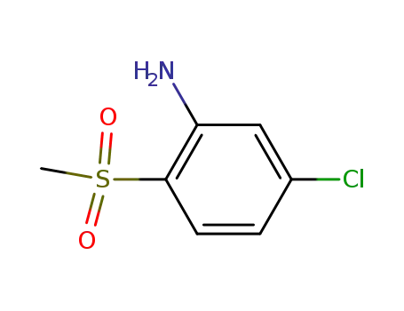 Molecular Structure of 29124-54-7 (5-chloro-2-(methylsulfonyl)aniline)