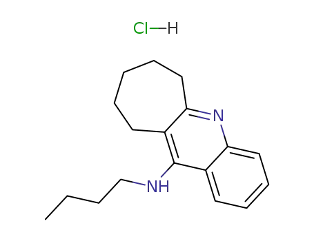 Molecular Structure of 28869-39-8 (7,8,9,10-Tetrahydro-N-butyl-6H-cyclohepta(b)quinolin-11-amine hydrochl oride)