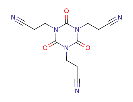 Molecular Structure of 2904-28-1 (2,4,6-TRIOXO-1,3,5-TRIAZINE-1,3,5(2H,4H,6H)-TRIPROPIONITRILE)