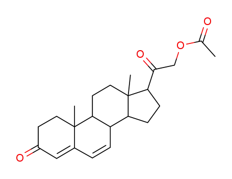 Molecular Structure of 21589-90-2 (6-dehydrodeoxycorticosterone acetate)