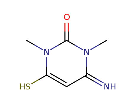 2-1H-PYRIMIDINONE,3,4-DIHYDRO-4-IMINO-6-MERCAPTO-1,3-DIMETHYL-