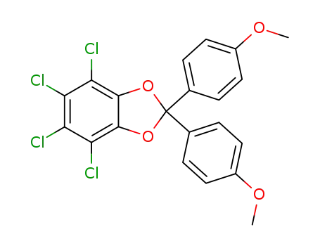 Molecular Structure of 21505-32-8 (4,5,6,7-Tetrachloro-2,2-bis(4-methoxyphenyl)-1,3-benzodioxole)