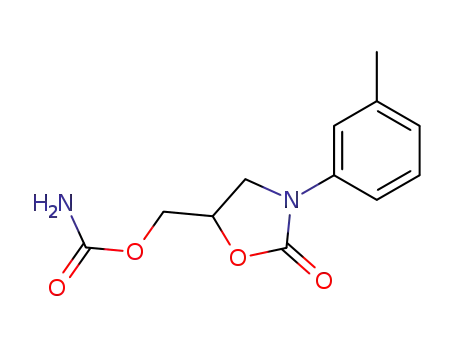 Molecular Structure of 29218-37-9 (2-Oxazolidinone, 5-hydroxymethyl-3-(m-tolyl)-, carbamate)