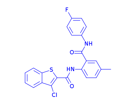 Benzo[b]thiophene-2-carboxamide, 3-chloro-N-[2-[[(4-fluorophenyl)amino]carbonyl]-4-methylphenyl]-
