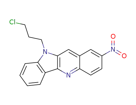 Molecular Structure of 214467-43-3 (10-(3-CHLOROPROPYL)-2-NITRO-10H-INDOLO[3,2-B]QUINOLINE)